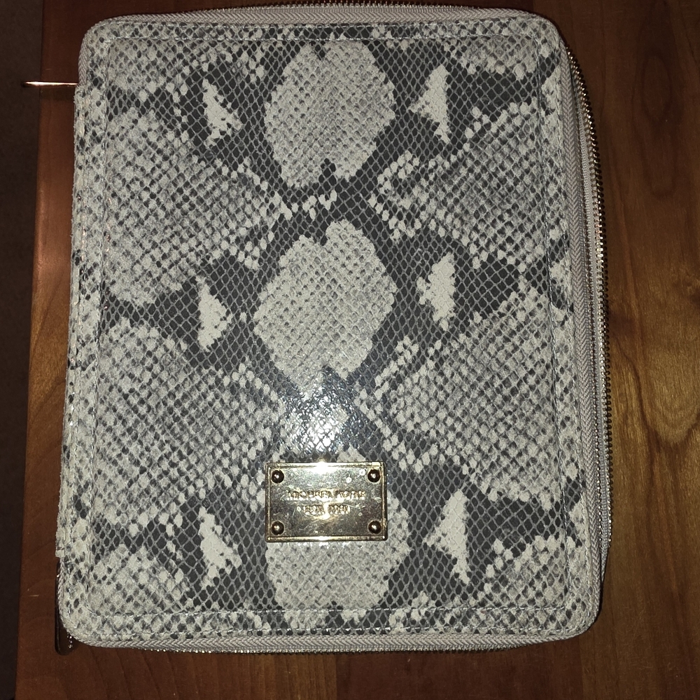Michael Kors Gray and White Snakeskin 10 In. Tablet Case